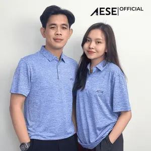 [AESE] Kaos Polo Oversize Unisex Anti Kusut Adem Bahan Serat Poliester Lengan Pendek 6003 Anti Bakteri
