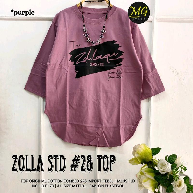 kaos santai, atasan kekinian, atasan wanita, halus, katun combed, import, zollaqu, zolla std#28 top//by mg store Casual 2