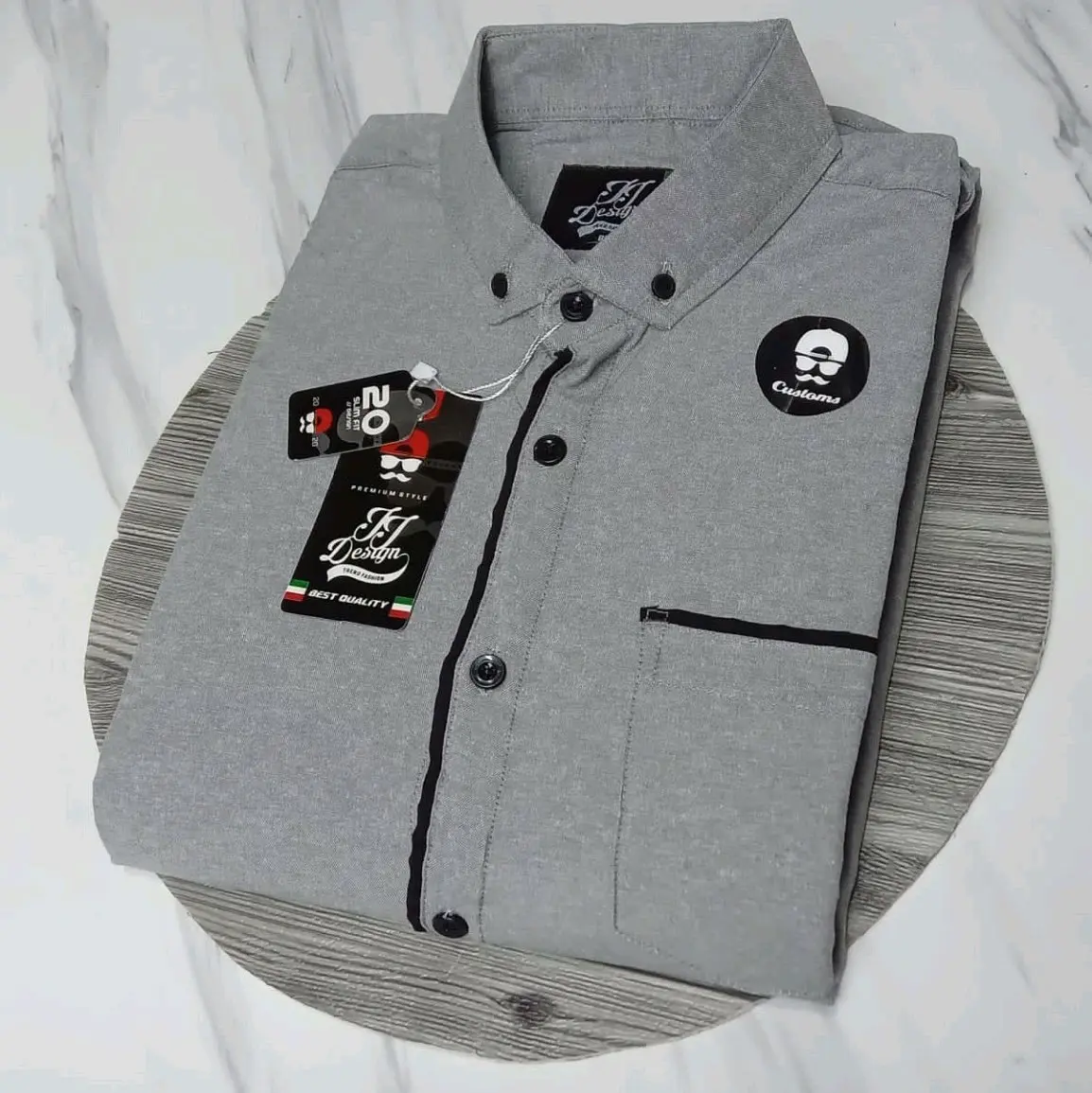 Kemeja Oxford Polos Pria Lengan Pendek Premium Terbaru