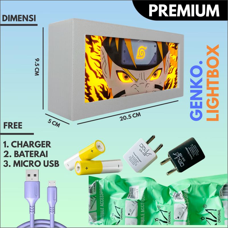 3D Anime Lightbox bleach Art lampu LED dekorasi kamar Kotak Usb Baterai 3
