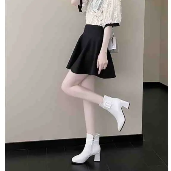 IVEE Boots High Block Jessie Korea IV6210 5
