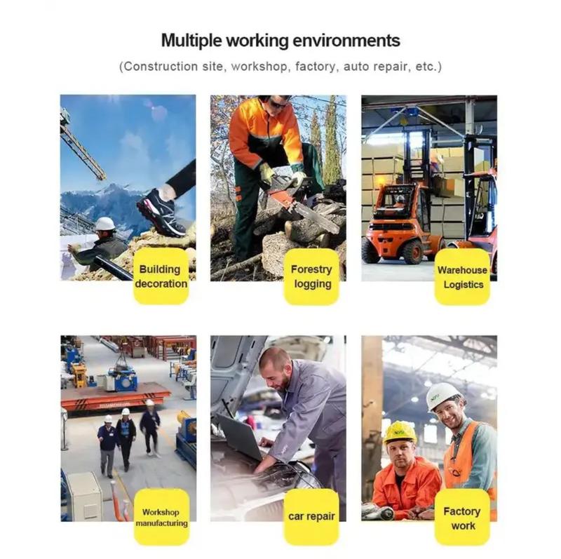 Product Introduction of (By11) Sepatu Safety Pria Ujung Besi  Boots kerja Lapangan Shoes Hitam Hijau 3