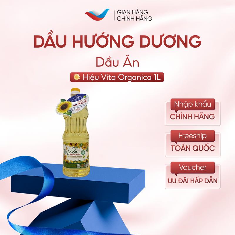 Dầu Ăn Vita Organica Chai 1L Hướng Dương