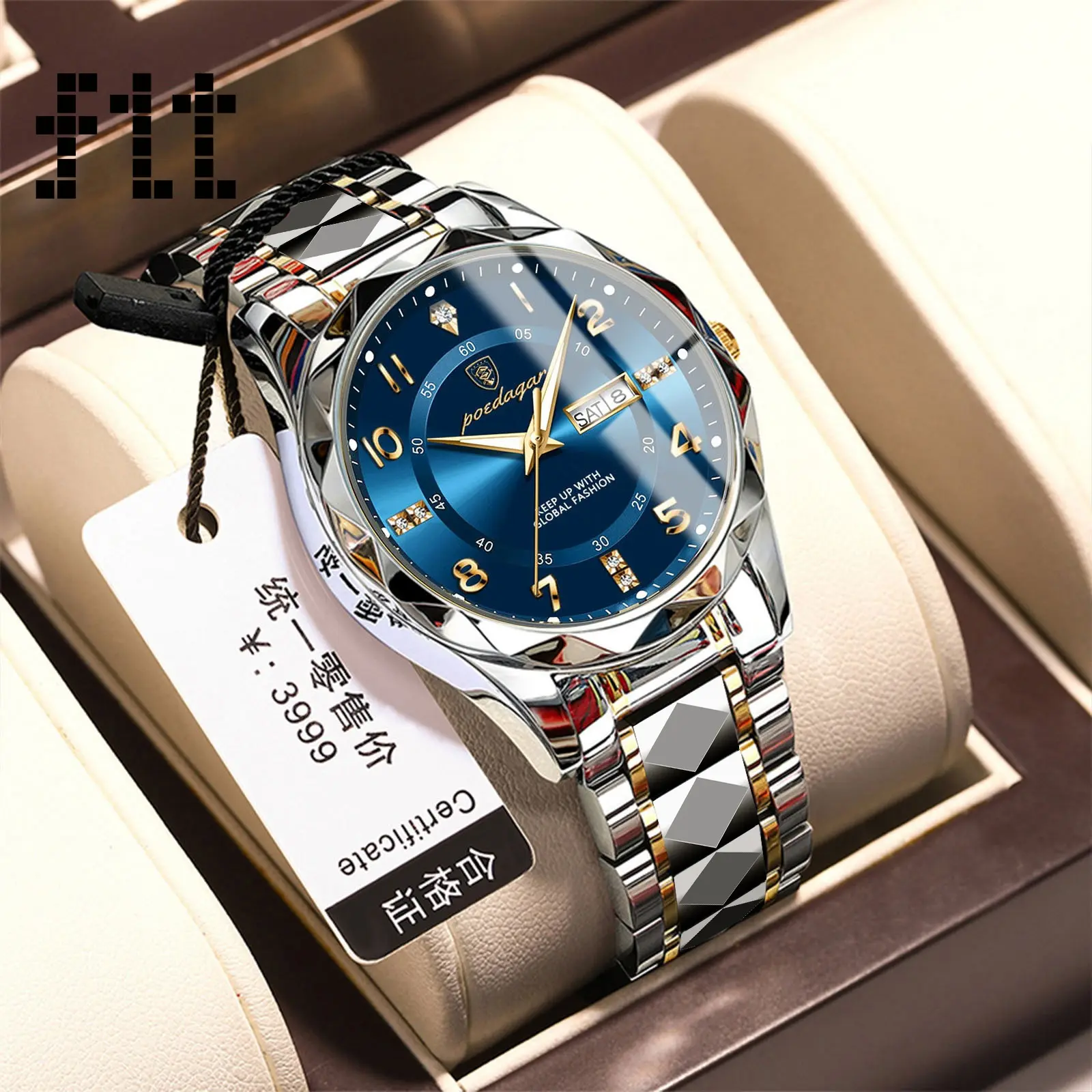 Swiss brand luxury waterproof luminous watch men's new quartz watch[No box]