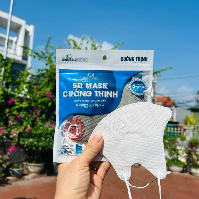 COMBO 500 CHIẾC KHẨU TRANG 5D CƯỜNG THỊNH ĐỦ MÀU MỖI TÚI 20 CHIẾC 3 LỚP CHỐNG NẮNG CHỐNG KHÓI BỤI KHÔNG XÙ LÔNG