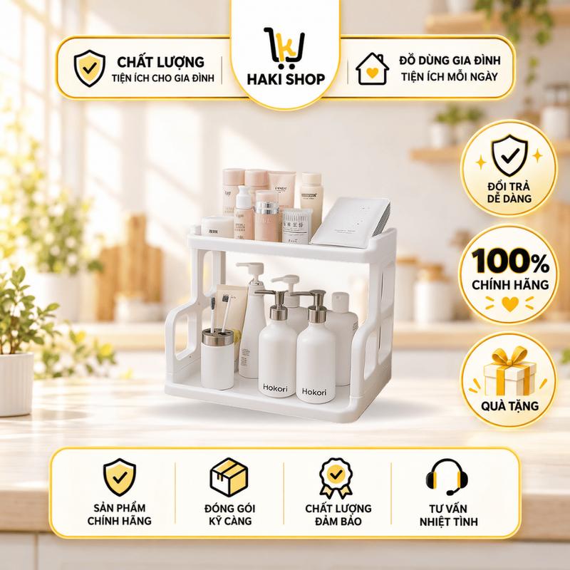 Kệ để gia vị nhà bếp kệ để đồ dùng bàn làm việc, để đồ dùng nhà tắm tiện lợi HAKI DN240