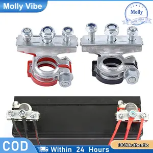 1 Pasang Terminal Kepala Aki Accu Tutup Mobil - Klem Aki Arus Stabil & Melindungi Baterai