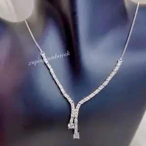 Kalung TuraPancur1 VierYori permata bawah. Kalung perhiasan wanita titanium rodhiun tembaga lapismas