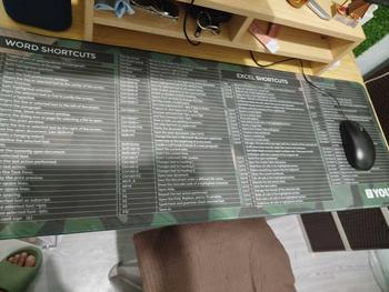 Product Review of YOUJIN Large Office Mouse Pad, 800MM*300MM for Desk, Excel Shortcuts, WORD Shortcuts, Autocad Shortcuts from u**2 0