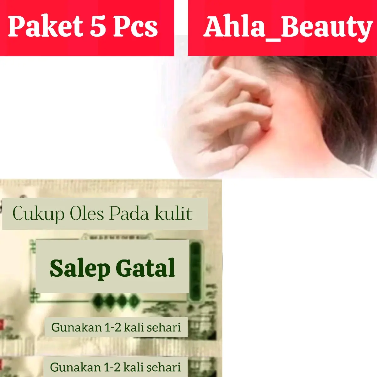 [Paket 5 Pcs] Salep gatal untuk kulit