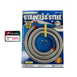 SELANG INDO GAS STAINLESS STEEL ANTI KARAT UNTUK KOMPOR GAS REGULATOR GAS [BISA COD]