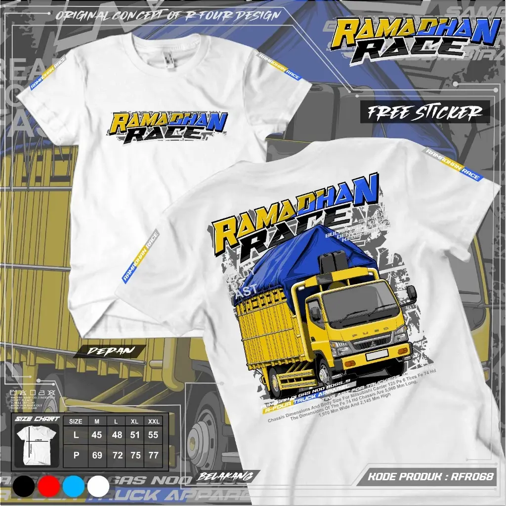 Kaos Pria Oblong Baju Ramadhan Race Keren