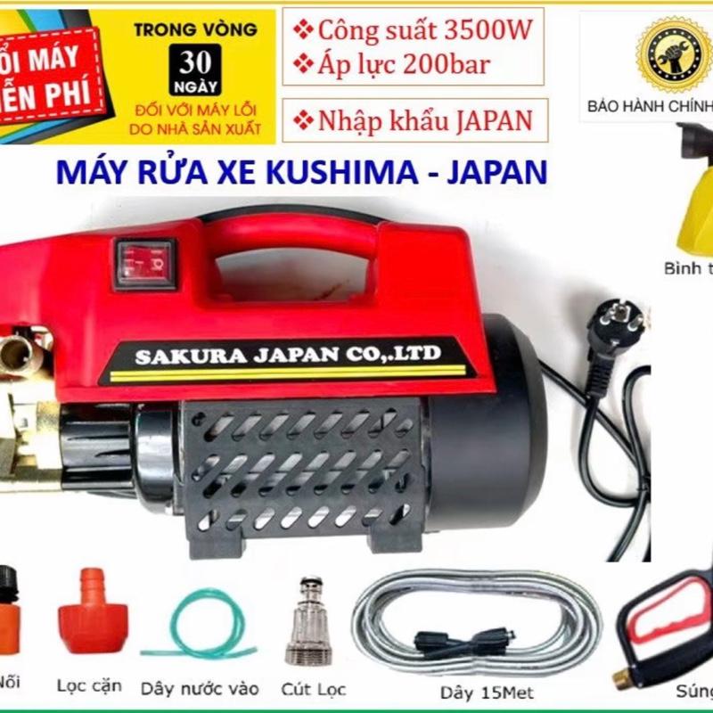 tổng đại lý máy rửa xe Sakura gia đình  công suất 3500w,lao không chỉnh áp ,xịt rửa ô tô xe máy ,bảo hành 12 tháng ,lỗi đổi mới 10 ngày đầu sử dụng