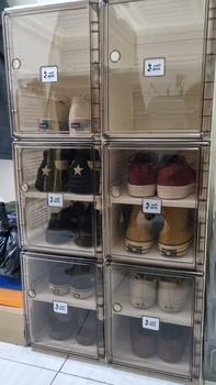 Product Review of 【ANTBOX】 Rak Sepatu 2Tingkat Transparan Kotak Sepatu Lipat Minimalis dari Akrilik untuk Penyimpanan Serbaguna Penyimpanan Lemari Sepatu Plastik Anti Debu dan Mudah Bongkar Pasang Kapasitas Besar 6Susun untuk Rumah dan Kantor Organizer Estetik dan Praktis! from M**d L**i 0