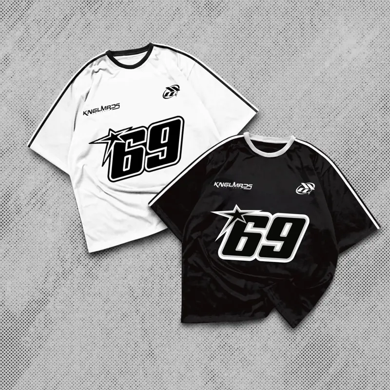 (EXCLUSIVE LIVE) - 69 Kaos Oversized Tshirt Black & White Edition