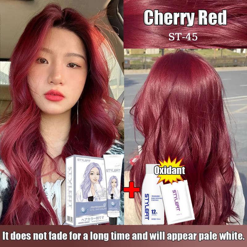 Warna Rambut, STYLEFIT, Merah Ceri Kekal, 100ml Pewarna Rambut - TikTok ...