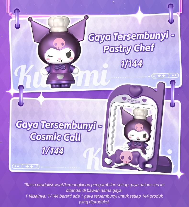 Blokees×Sanrio Blind Box Kuromi Ornamen Mini Action Figurine Mainan Plastik Lucu Kuromi Candy Series Figure Model BlindBox Dadoos Seri FUN 01