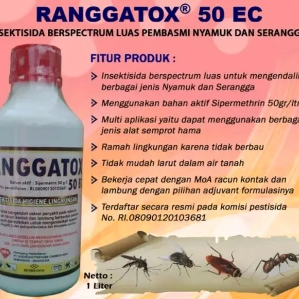 RANGGATOX 50 EC 1 Liter Obat Nyamuk/Fogging AMPUH