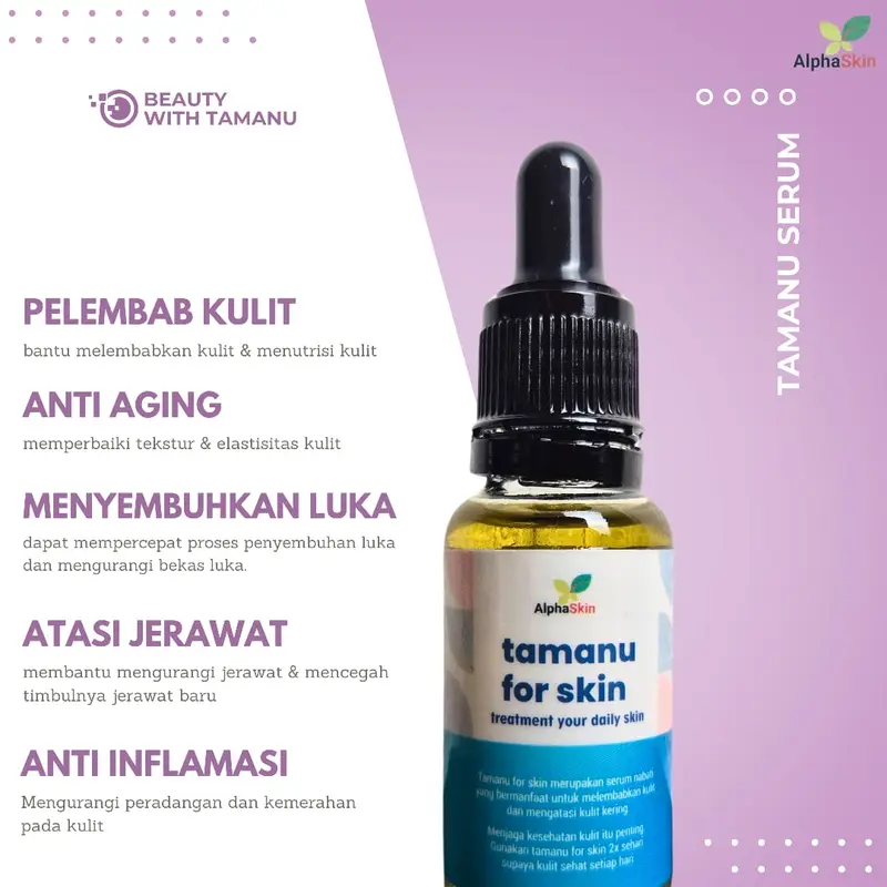 TAMANU FOR SKIN BPOM SERUM Perawatan Wajah Bopeng ANTI Aging & Mencerahkan 4