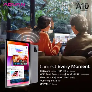 ADVAN TAB A10 WIFI 4GB/64GB Layar 10.1 inch A523 Octa-core 5000 mAh IPS Screen Tablet Android 14
