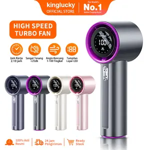 kinglucky Mini High-speed Kipas Strong Wind 100 Gear Wind Speed Kipas Angin Semi-Conductor Fan Digital Display Adjustable Turbo