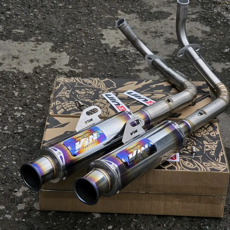 Knalpot SALEMBA CEKLIST TYPE STREET RACING Original VIN PROJECT Fullsistem Motor Beat Mio Sporty Aerox new Aerox old Vario new Nmax old new Beat deluxe PCX  Motorcycle 6