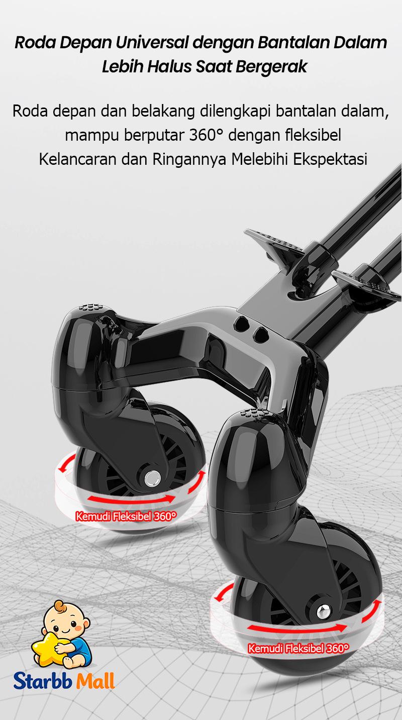 [Bisa COD] Starbb Mall Stroller Bayi Travelling Ibu Bayi Perlengkapan Bayi Stroller Travel Kereta Portable Dorong Kereta Dorong Bayi Lipat 2 Arah Travelling Stroller Bayi Anak-Anak Kursi Dorongan