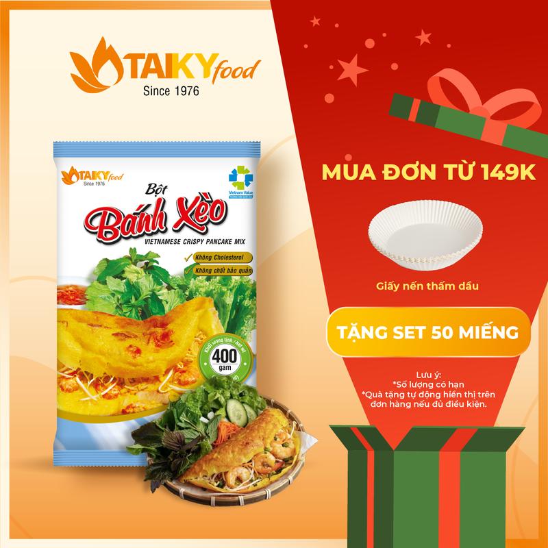 Bột bánh xèo xanh Tài Ký có sẵn gói bột nghệ 400g – Hàng chính hãng