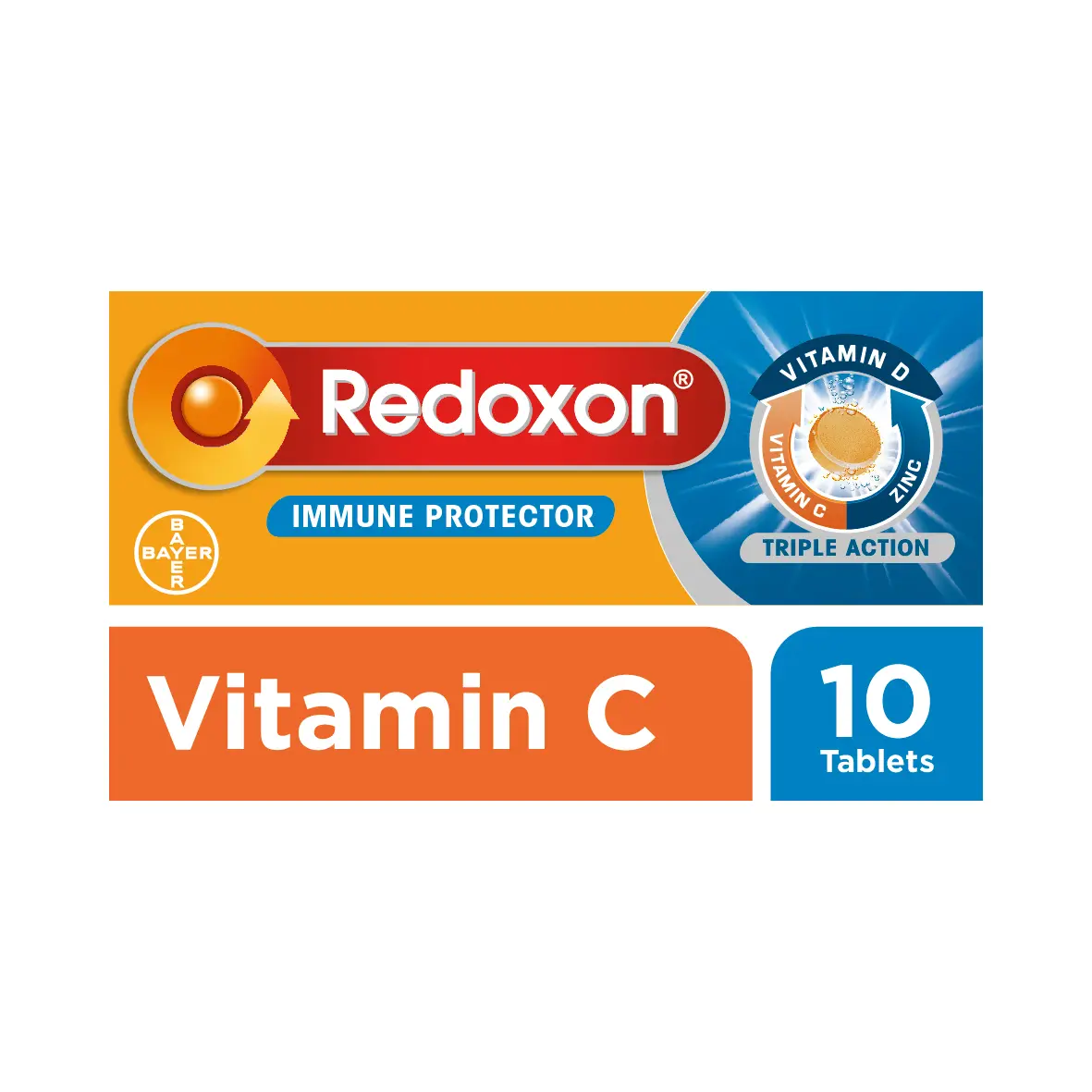 Redoxon Triple Action Orange Effervescent Tablets 10s