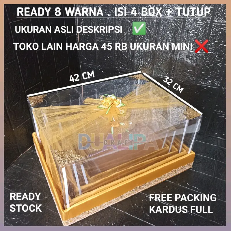 Kotak Seserahan Murah Box Hantaran Satu Set Isi 4pcs Foto - Produk Hasil Produksi Sendiri 1