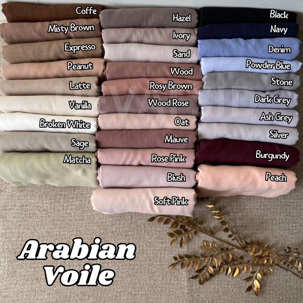 Heva - Pashmina Shawl Arabian Voile Jilbab Voal Muslim Cantik 5