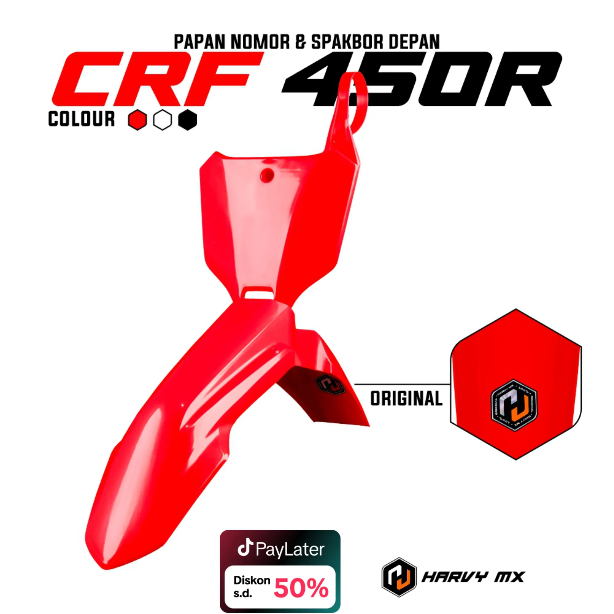 HARVYMX Spakbor Depan Papan Nomor CRF 450 R Pnp CRF 150L