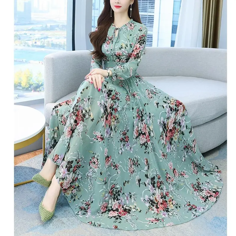 Mikka Floral Maxi Dress Wanita Import TM 97710 3