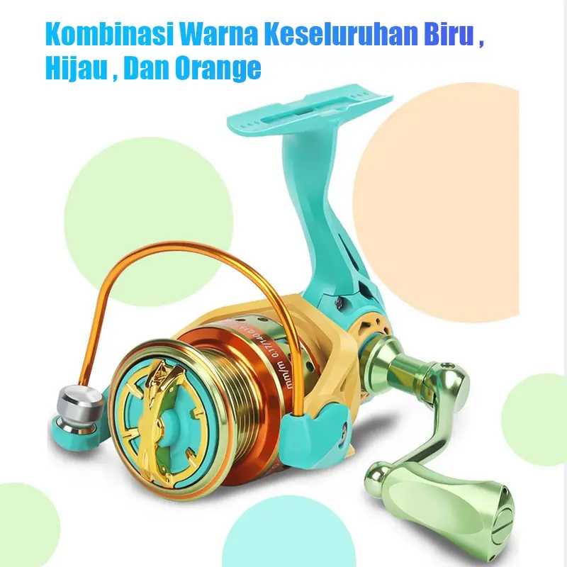 MC Reel Pancing 1000 - 3000 / Tarikan Pancing Ikan Logam CNC / Ril Pancing Memancing Rasio Gear 5.2:1 Max Drag 10KG 1