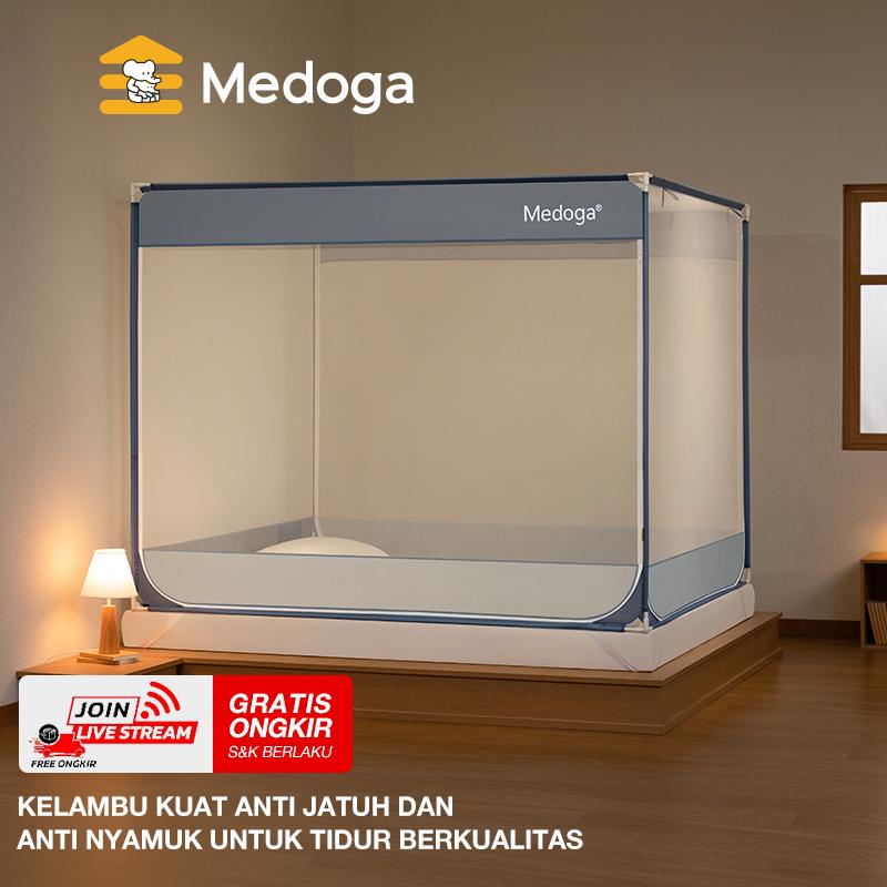 Medoga Kelambu Tidur Polos Anti Jatuh Anti Nyamuk Bayi Anak Dewasa Bedrail Aman 1