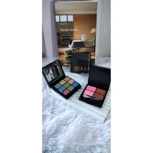 KAI (SALE) EYESHADOW TINGKAT 2 Palet Mata dengan 9 Warna Berbeda & Blusher 4 Warna untuk Makeup Harian