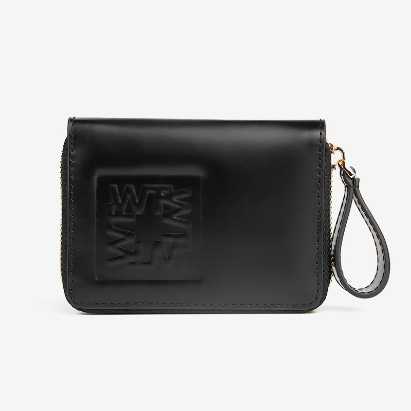 Ví WT Leather '4WT' ZIP MINI Da bò thật Nam/Nữ Wallet Hình Chữ Nhật Nhiều Ngăn Nhung Bop Dung Tien Nu