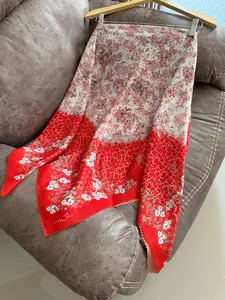 SEGI EMPAT GRADASI TWIN RIBBON EDISI KEMERDEKAAN | SEGI EMPAT MOTIF MERAH PUTIH AGUSTUSAN