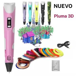 Set de Pluma de Impresión 3D, Pluma de Dibujo 3D con 9m de Filamento PLA y Accesorios, Plena Creatividad para Niños y Adultos