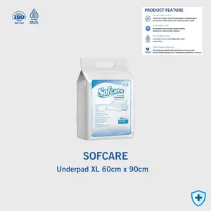 Sofcare Underpad XL 60cm x 90cm Perlak Alas Sekali Pakai Serba Guna Anti Bocor Comfort Soft Halal