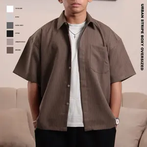 Heyplain Urban Stripe Boxy Oversized - Kemeja Stripe Oversized