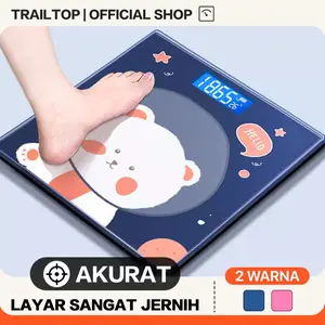 [Ready] TrailTop Timbangan Badan Digital Kartun Pengukuran Akurat Timbangan Layar LCD Berat Max 180kg
