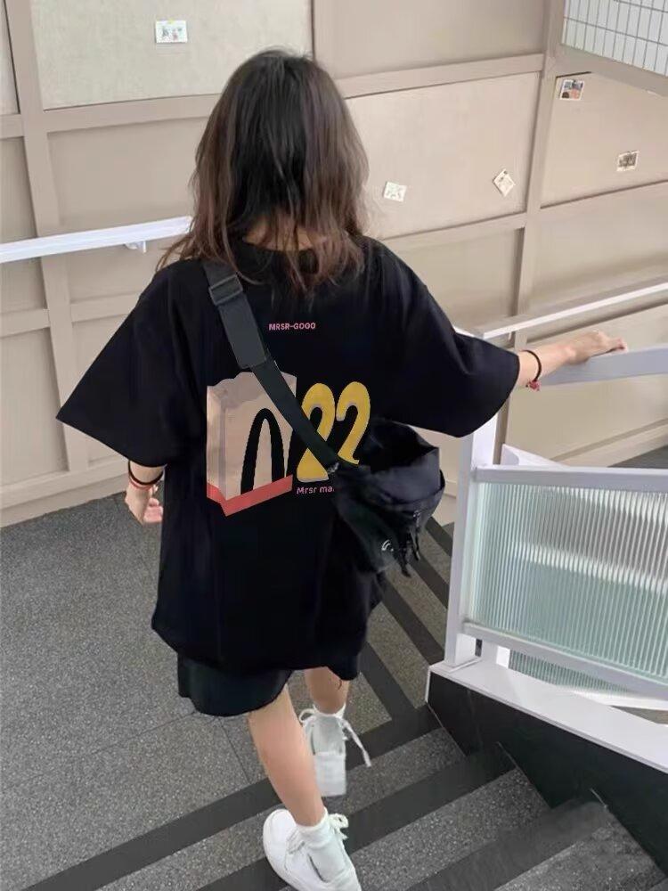 Product Introduction of New American small niche Chinese style high-end design loose couple wind short sleeve men's trendy brand T-shirt women's trendy ins style 5