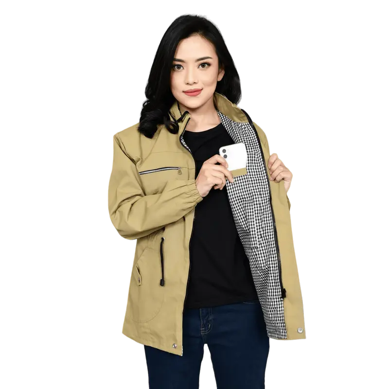 Jacket Wanita Korean Style Oversize Jumbo Import Tebal Ukuran M Sampai 4XL Merah Maroon 6
