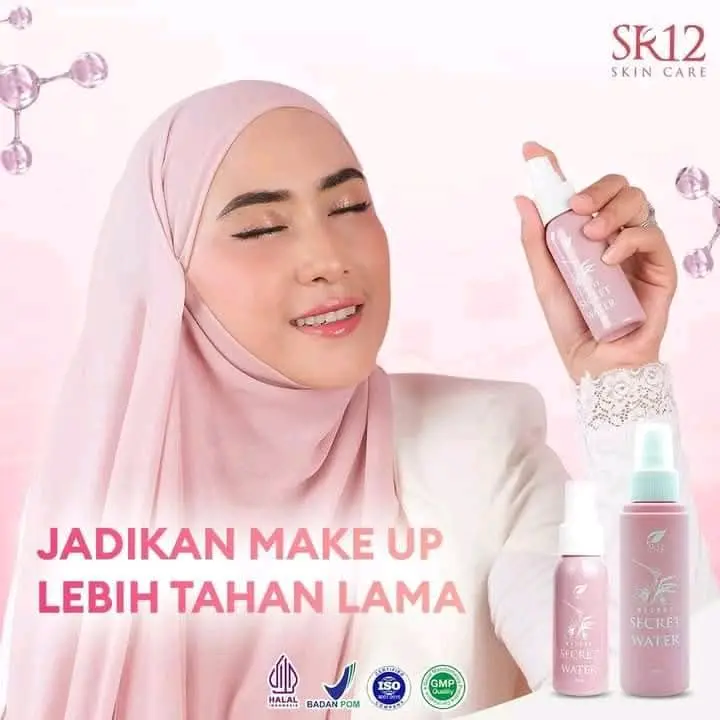 Secret Water & Rose Water| Facial Spray Makeup Membantu Makeup Lebih Tahan Lama