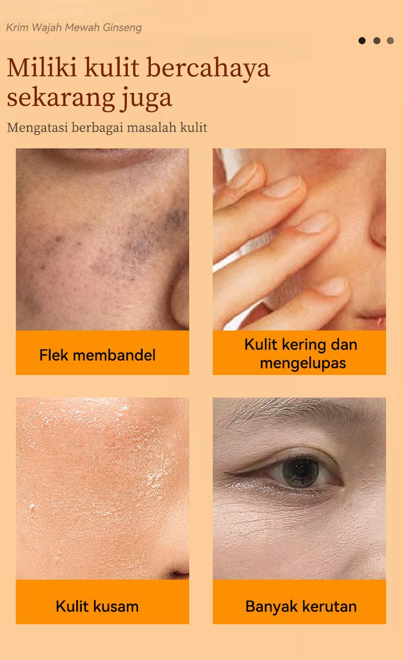 BPOM HEYXI GINSENG NOURISHING CREAM Perawatan kulit/pelembap/pengencang/pencerah/persiapan cepat untuk orang malas/Kemasan portabel/Gunakan di siang hari