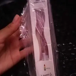 Lilin Ulang Tahun Chrome Bentuk Spiral