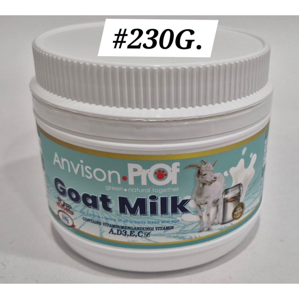 Anvison Prof Goat Milk 230gram Cat Dog Kitten Puppy Kucing Anjing Susu Kambing Canine Feline