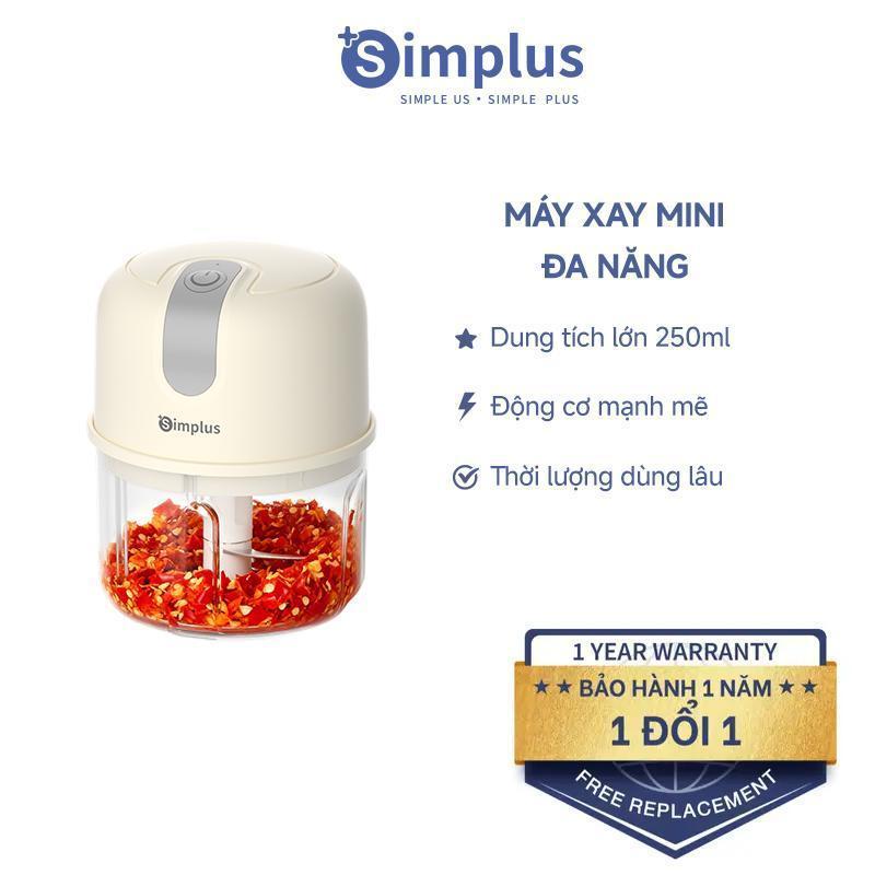 SimplusVN Máy xay gia vị, xay tỏi ớt mini sạc pin DDJR007, Dung lượng Pin…