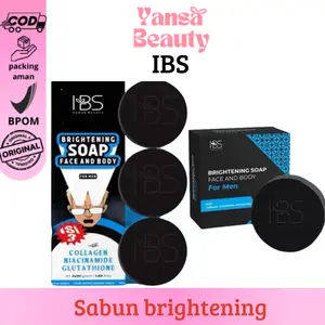 IBS Brightening Soap - Sabun Cuci Muka | Sabun Pria | Sabun Hitam 1BOX ISI 1 & 1BOX ISI 3PC BPOM